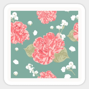 Pretty Floral Neck Gator Carnation Sticker